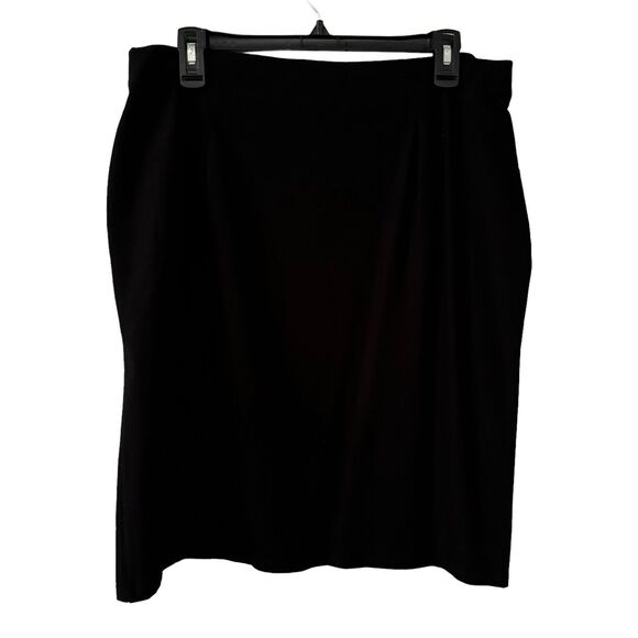 Eileen Fisher Black Skirt Size Large Viscose Nylon‎ Blend Lagenlook Minimalistic - Picture 2 of 8